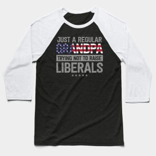 Regular Grandpa Raise Liberals USA Flag Father's Day Baseball T-Shirt